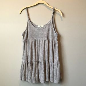 Heather Gray Tiered Tank - medium